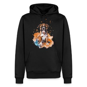 Bulldog - Men's Premium Hoodie - black - Front - Nico (187cm) & Julia (174cm)