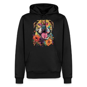Bulldog - Men's Premium Hoodie - black - Front - Nico (187cm) & Julia (174cm)