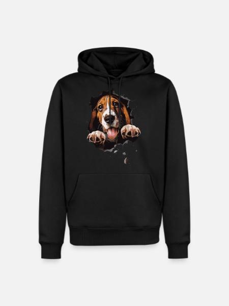 Basset Hound - Men's Premium Hoodie - black