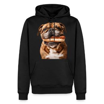 Bulldog - Men's Premium Hoodie - black - Front - Nico (187cm) & Julia (174cm)