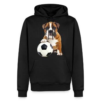 Bulldog - Men's Premium Hoodie - black - Front - Nico (187cm) & Julia (174cm)