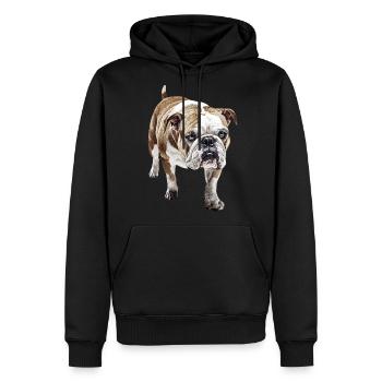 Bulldog - Men's Premium Hoodie - black - Front - Nico (187cm) & Julia (174cm)