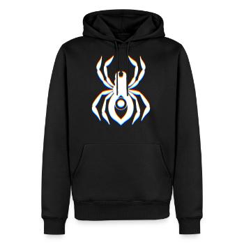 Glitch Art | Optical Illusion Vaporwave EDM Rave - Men's Premium Hoodie - black - Front - Nico (187cm) & Julia (174cm)