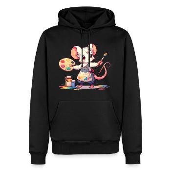 Cute Mouse Artist - Men's Premium Hoodie - black - Front - Nico (187cm) & Julia (174cm)
