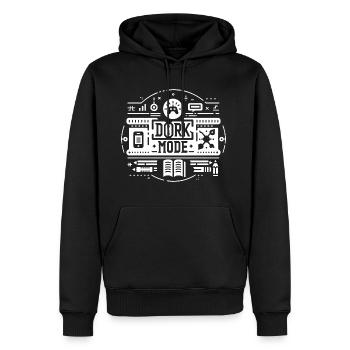 Dork Mode 12 - Men's Premium Hoodie - black - Front - Nico (187cm) & Julia (174cm)
