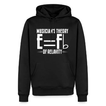 Musician's Theory Of Relativity 3 - Men's Premium Hoodie - black - Front - Nico (187cm) & Julia (174cm)