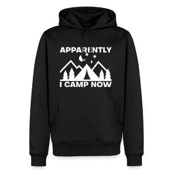 Apparently I Camp Now 5 - Men's Premium Hoodie - black - Front - Nico (187cm) & Julia (174cm)