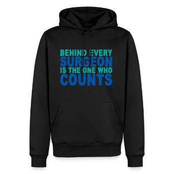 Behind Every Surgeon Is The One Who Counts 4 - Men's Premium Hoodie - black - Front - Nico (187cm) & Julia (174cm)