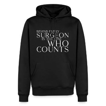 Behind Every Surgeon Is The One Who Counts 3 - Men's Premium Hoodie - black - Front - Nico (187cm) & Julia (174cm)