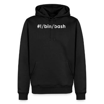 Linux bash - Men's Premium Hoodie - black - Front - Nico (187cm) & Julia (174cm)