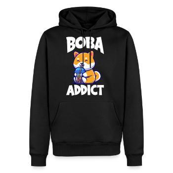 Bubble Tea Addicting - Men's Premium Hoodie - black - Front - Nico (187cm) & Julia (174cm)