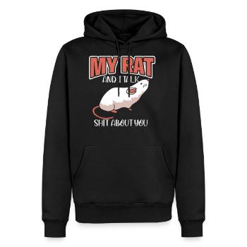 Rat Rodent Rat Lovers Mouse Pet - Men's Premium Hoodie - black - Front - Nico (187cm) & Julia (174cm)