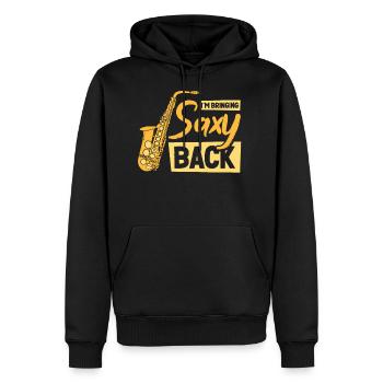Music Saxophone Classical Music Saxophonist - Men's Premium Hoodie - black - Front - Nico (187cm) & Julia (174cm)