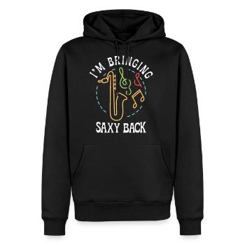 Music Saxophone Classical Music Saxophonist - Men's Premium Hoodie - black - Front - Nico (187cm) & Julia (174cm)