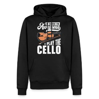 Music Cello Instrument Classical Music Cellist - Men's Premium Hoodie - black - Front - Nico (187cm) & Julia (174cm)