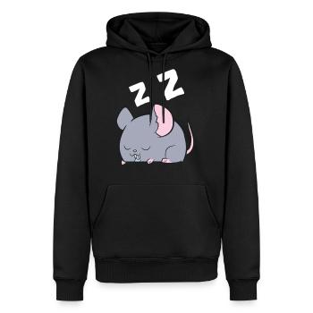 Rat Sleeping Rat Pajamas Funny Rat - Men's Premium Hoodie - black - Front - Nico (187cm) & Julia (174cm)