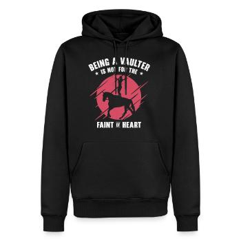 Equestrian Horse Vaulting Vaulter Horseback - Men's Premium Hoodie - black - Front - Nico (187cm) & Julia (174cm)
