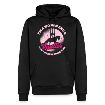 Equestrian Horse Vaulting Vaulter Horseback - Men's Premium Hoodie - black - Front - Nico (187cm) & Julia (174cm)