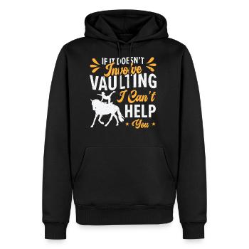 Equestrian Horse Vaulting Horseback Riding - Men's Premium Hoodie - black - Front - Nico (187cm) & Julia (174cm)