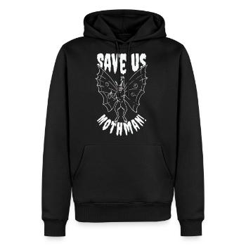 Halloween Mothman Mythical Line Art Beast Monster - Men's Premium Hoodie - black - Front - Nico (187cm) & Julia (174cm)