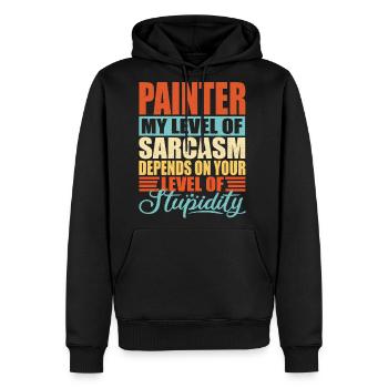 Painter sarcasm Painter - Men's Premium Hoodie - black - Front - Nico (187cm) & Julia (174cm)