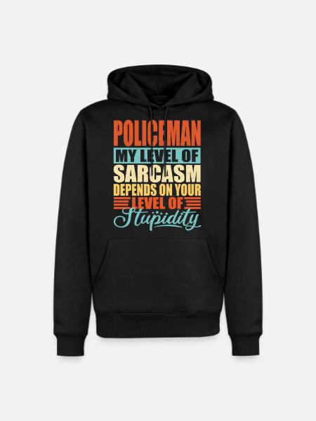 Policeman sarcasm Policeman - Men's Premium Hoodie - black