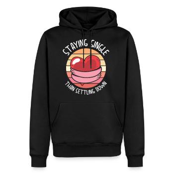 Single Vintage fan Single Quotes Retro Single - Men's Premium Hoodie - black - Front - Nico (187cm) & Julia (174cm)