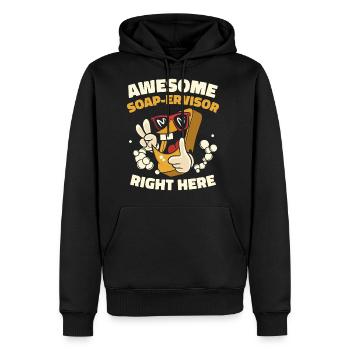 Soap Making Saponification Soaping Soap Maker - Men's Premium Hoodie - black - Front - Nico (187cm) & Julia (174cm)