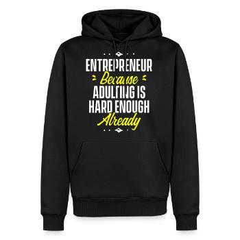 Entrepreneur Business Entrepreneurship - Men's Premium Hoodie - black - Front - Nico (187cm) & Julia (174cm)