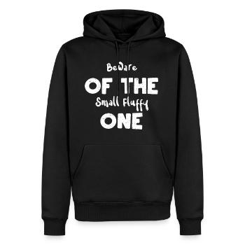 Beware Of The Small Fluffy One - Men's Premium Hoodie - black - Front - Nico (187cm) & Julia (174cm)