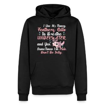 Axolotl Breathe Gift Under Water Amphibians - Men's Premium Hoodie - black - Front - Nico (187cm) & Julia (174cm)