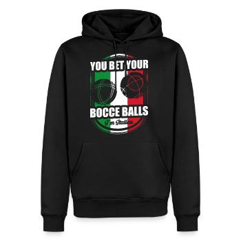 Bocce Balls Italian Sport Ball Sport Italy. - Men's Premium Hoodie - black - Front - Nico (187cm) & Julia (174cm)