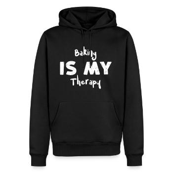 Baking Is My Therapy - Baking - Men's Premium Hoodie - black - Front - Nico (187cm) & Julia (174cm)