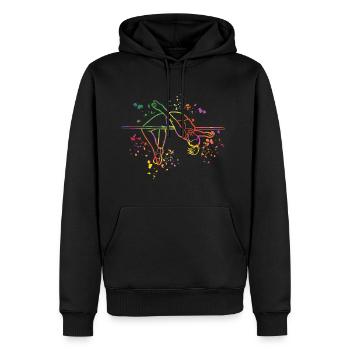 High Jumper High Jumping High Jump - Men's Premium Hoodie - black - Front - Nico (187cm) & Julia (174cm)