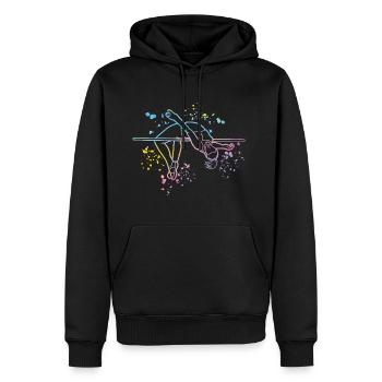 High Jumper High Jumping High Jump - Men's Premium Hoodie - black - Front - Nico (187cm) & Julia (174cm)