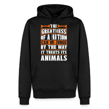 Animal Welfare The Greatness Foster Animal Worker - Men's Premium Hoodie - black - Front - Nico (187cm) & Julia (174cm)