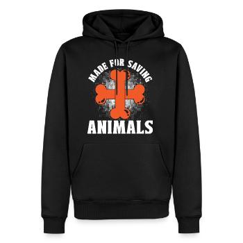 Animal Welfare Made For Saving Adopt Animal Worker - Men's Premium Hoodie - black - Front - Nico (187cm) & Julia (174cm)