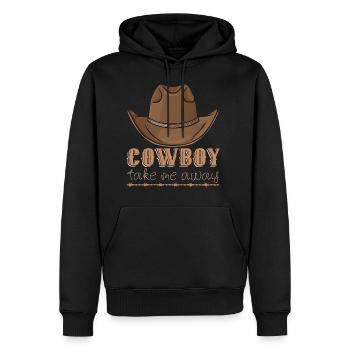 Bareback Riding Cowboy Take Me Away Western Riding - Men's Premium Hoodie - black - Front - Nico (187cm) & Julia (174cm)