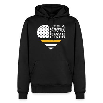 911 Dispatcher It's A Beautiful Day To Paramedic - Men's Premium Hoodie - black - Front - Nico (187cm) & Julia (174cm)