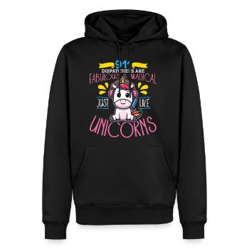 911 Dispatchers Are Fabulous & Magical Paramedic - Men's Premium Hoodie - black - Front - Nico (187cm) & Julia (174cm)