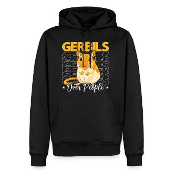 Gerbils Over People Mouse Lover Rodent Animals - Men's Premium Hoodie - black - Front - Nico (187cm) & Julia (174cm)