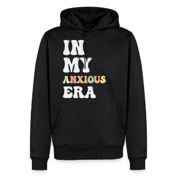 In My Anxious Era Funny Overthink - Men's Premium Hoodie - black - Front - Nico (187cm) & Julia (174cm)