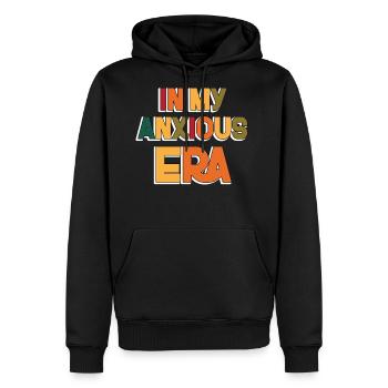 In My Anxious Era Funny Overthink - Men's Premium Hoodie - black - Front - Nico (187cm) & Julia (174cm)