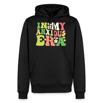 In My Anxious Era Funny Overthink - Men's Premium Hoodie - black - Front - Nico (187cm) & Julia (174cm)
