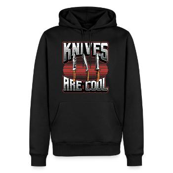 Blade Forging Knives Are Cool Loves Blade Crafting - Men's Premium Hoodie - black - Front - Nico (187cm) & Julia (174cm)