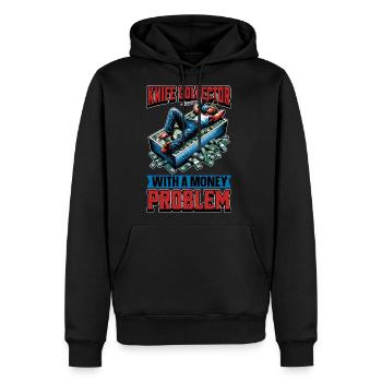 Blade Forging Knife Collector With Blade Crafting - Men's Premium Hoodie - black - Front - Nico (187cm) & Julia (174cm)
