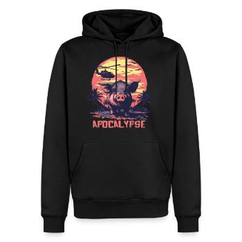 Apocalypse Pig Now - Men's Premium Hoodie - black - Front - Nico (187cm) & Julia (174cm)