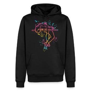 High Jumper High Jumping High Jump - Men's Premium Hoodie - black - Front - Nico (187cm) & Julia (174cm)