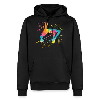 High Jumper High Jumping High Jump - Men's Premium Hoodie - black - Front - Nico (187cm) & Julia (174cm)