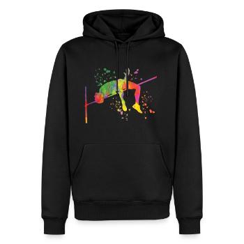 High Jumper High Jumping High Jump - Men's Premium Hoodie - black - Front - Nico (187cm) & Julia (174cm)